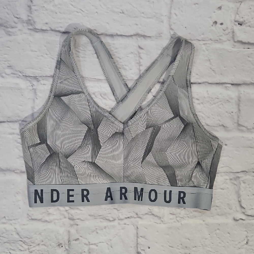 Under Armour Black and Gray Sports Bra